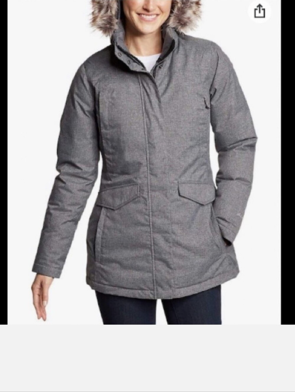 Eddie Bauer Silver Lining Down Parka | Women’s M | Gray